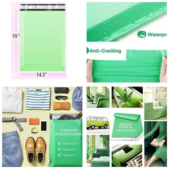 Poly Mailers XLARGE 50 piece Starter Pack w/Stickers - Picture 3 of 16